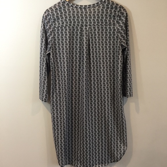 H&M Black & White Button Down Shirt Dress Small - Picture 5 of 8